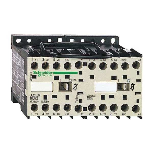 IEC Magnetic Contactor, 3 Poles, 24 V AC, 6 A, Reversing: Yes