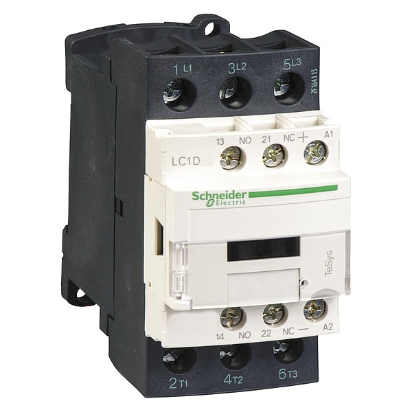 IEC Magnetic Contactor, 3 Poles, 24 V DC, 38 A, Reversing: No