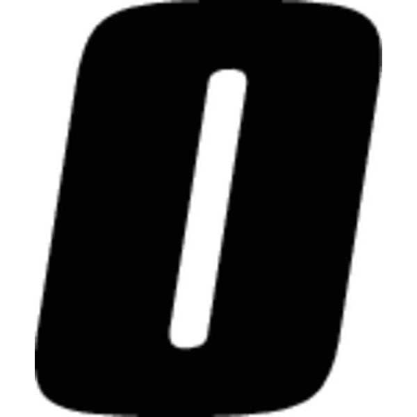 Number Label, Blk, Vinyl, No. 0, PK3