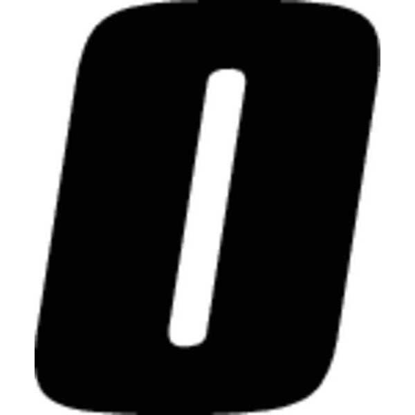 Number Label, Blk, 5-1/2 in. H, No. 0, PK12