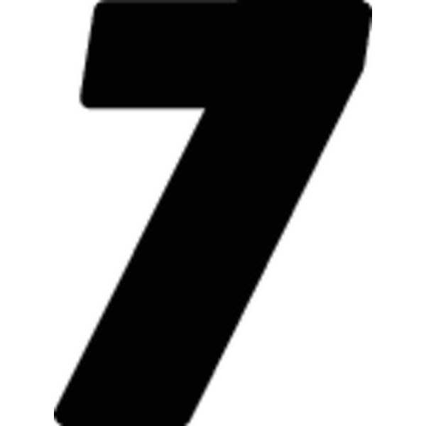 Number Label, Blk, 5-1/2 in. H, No. 7, PK3