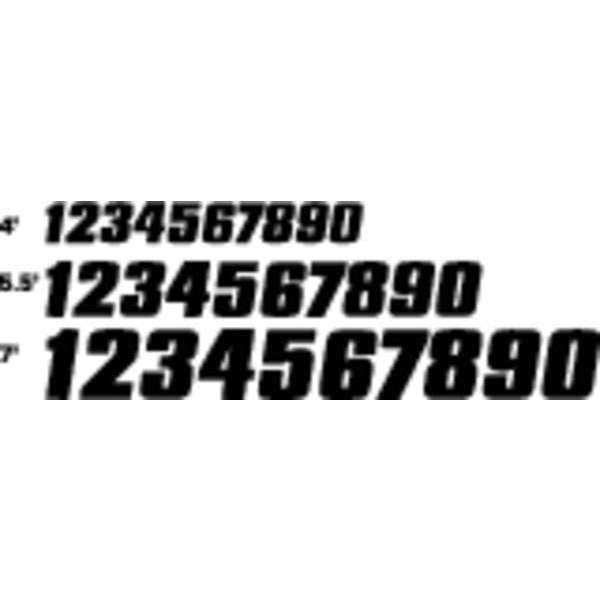 Number Label, Wht, Vinyl, No.0 Thru 9, PK120