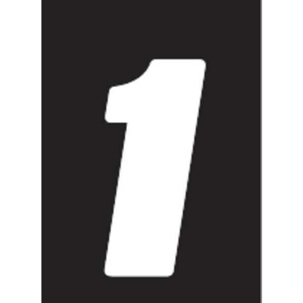 Number Label, Wht, 5-1/2 in. H, No. 1, PK3