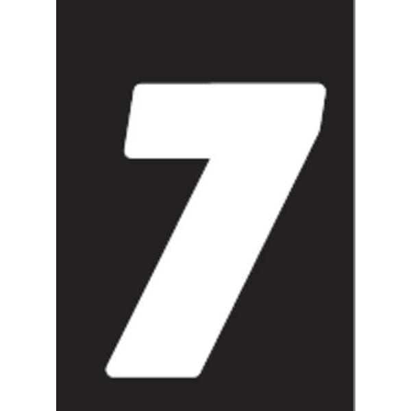 Number Label, Wht, 5-1/2 in. H, No. 7, PK3