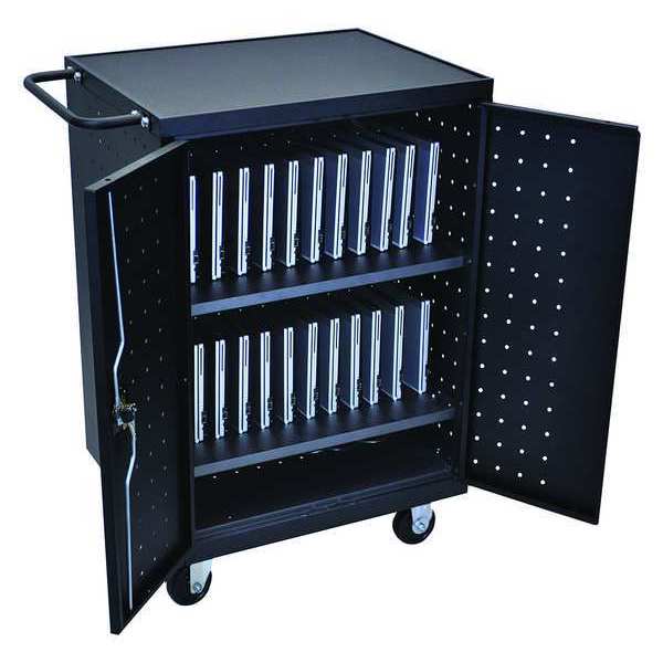 Charging Cart, Steel, Cap. 24, 31-1/8