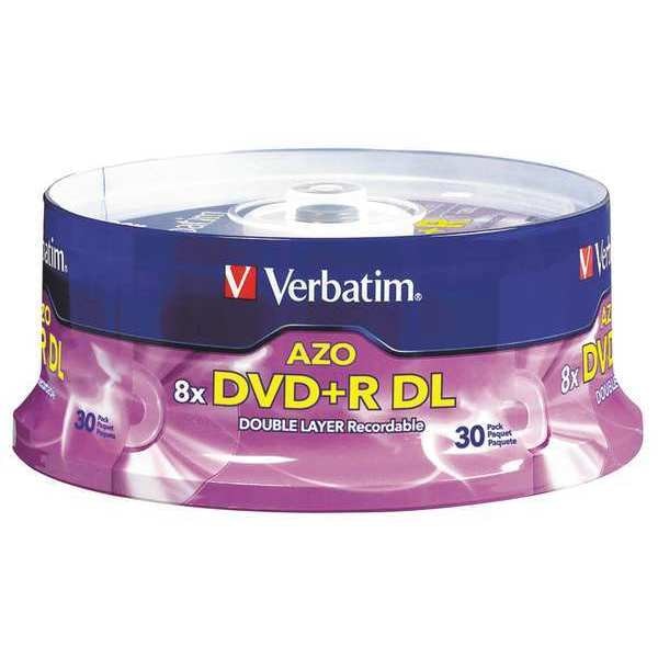 DVD+R Dual Layer Disc, 8.50GB, Silver, PK30
