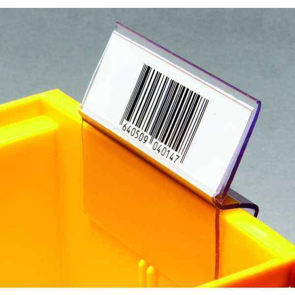 Label Holder, Clip On, 3 in. L, PK25