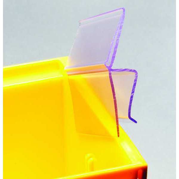 Label Holder, Clip On, 3 in. L, PK25