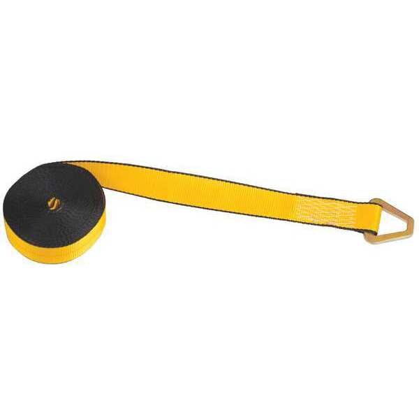 Winch Strap, Gold, 10,000 lb., 27 ft.