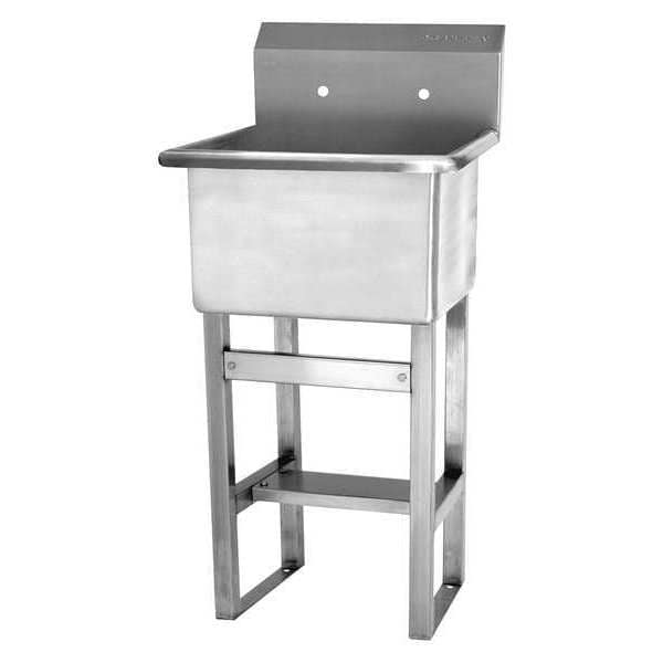 21 1/2 in W x 21 in L x 45 1/5 in H, Floor Mount, Utility Sink