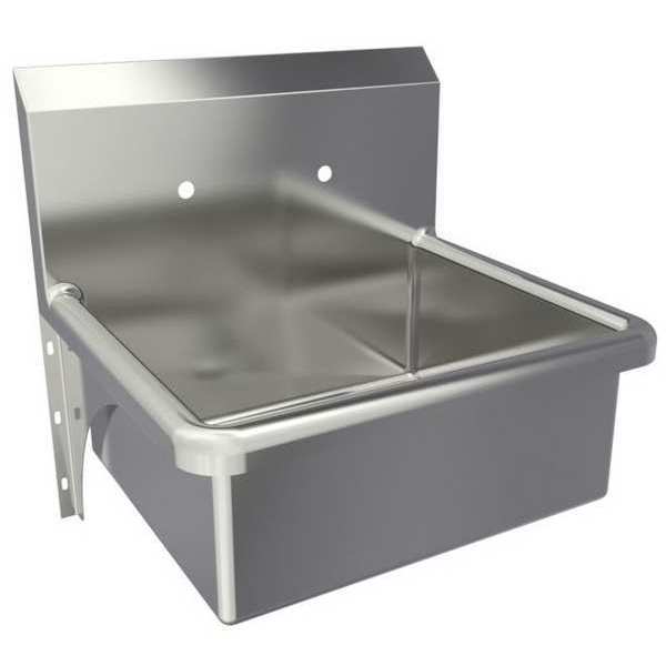 Wall Mount, 2 Hole, Stainless, Hand Sink