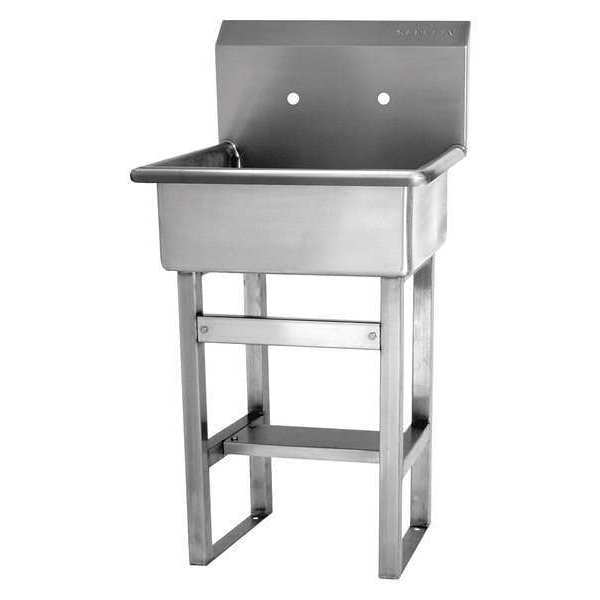 Hand Sink, Floor, W/O Faucet, 20-1/2inW
