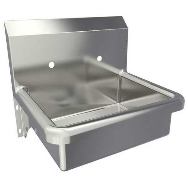 Wall Mount, 2 Hole, Stainless, Hand Sink