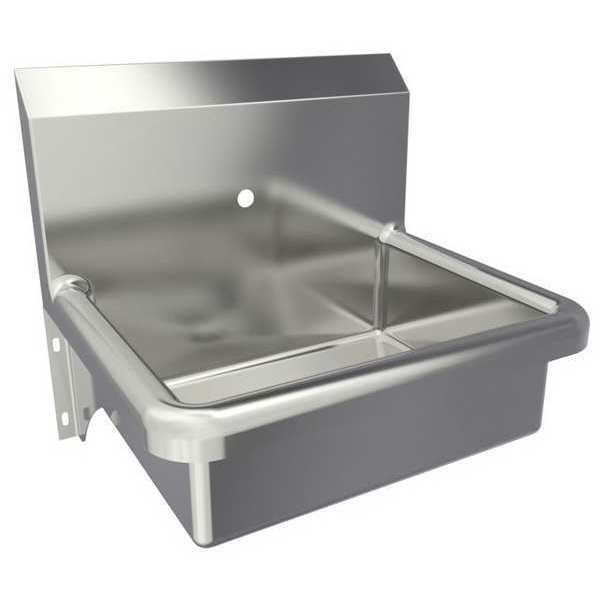 Wall Mount, 1 Hole, Stainless, Hand Sink