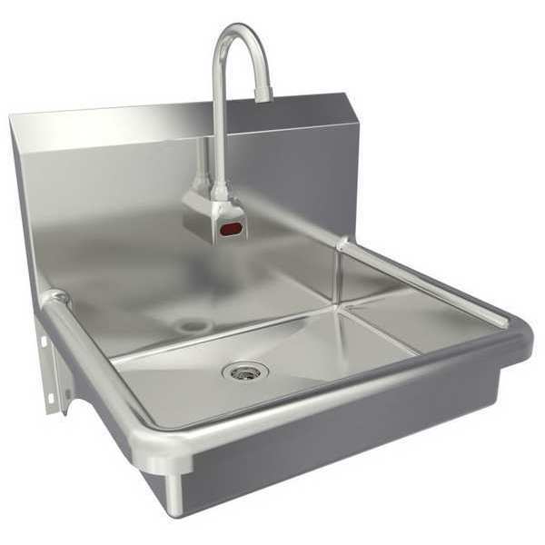 Hand Sink, Wall, Faucet, 22inL, 5in Bowl D