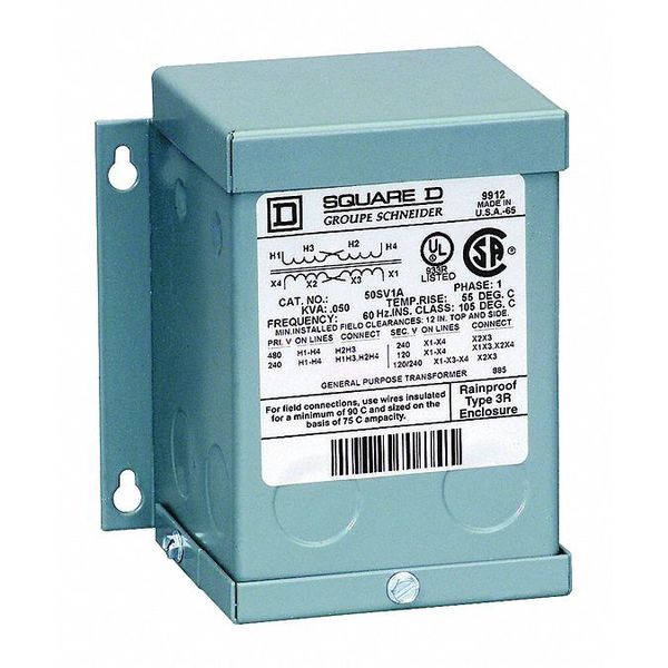Transformer Dry 1Ph 3Kva 208V120/240V