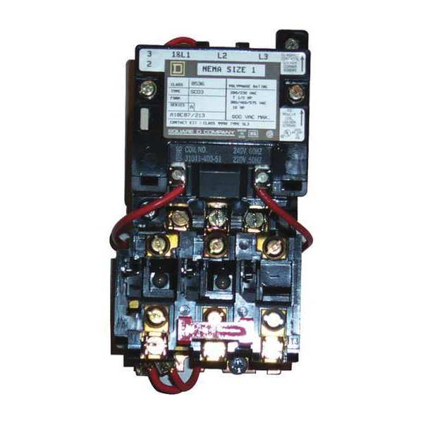 Starter 240Vac 36Amp Nema +Options, Not Rated NEMA Rating, 110/120V AC, 2 Poles