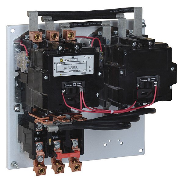 Reversing Starter 600Vac 135A Nema, Not Rated NEMA Rating, 110/120V AC, 3 Poles