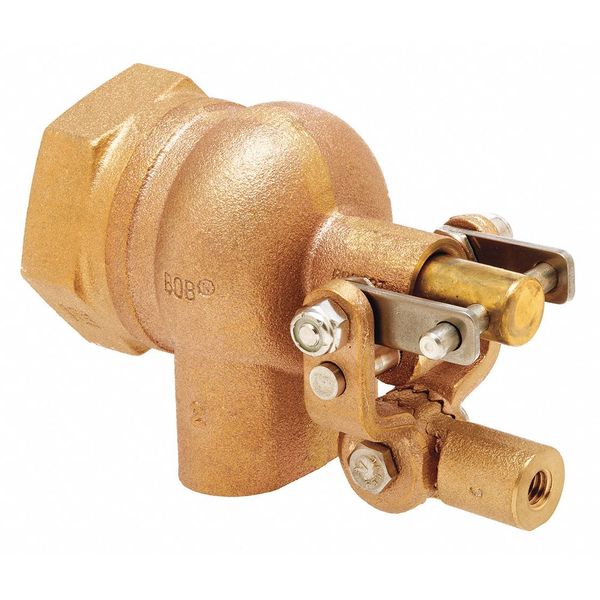 Float Valve, 1-1/2 in., Pipe, Brass, FNPT