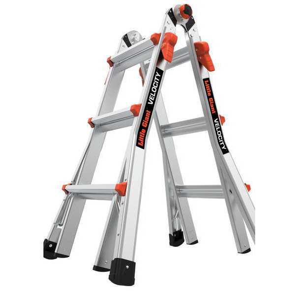 Multipurpose Ladder, 90 Degrees , Extension, Scaffold, Staircase, Stepladder Configuration, 11 ft