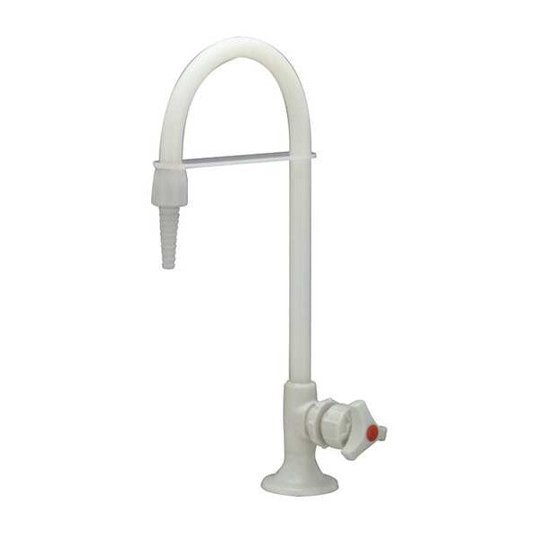Manual Single Hole Mount, 1 Hole Gooseneck Laboratory Faucet, Chrome