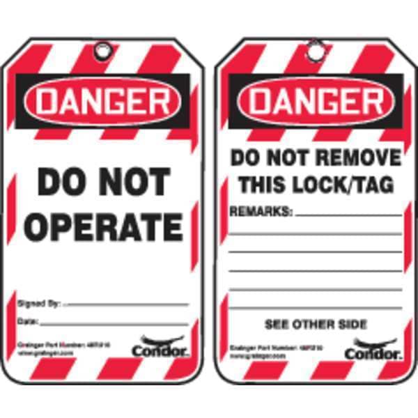 Lockout Tag, Danger Do Not Operate, PK10