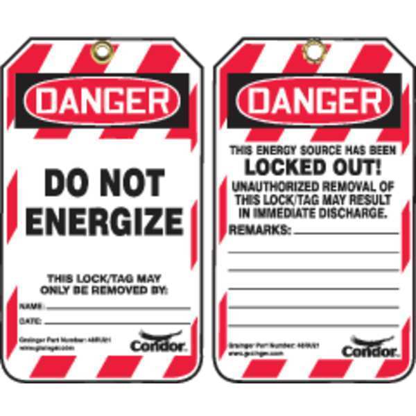 Lockout Tag, 3-1/4 in.Wx5-3/4in.H, PK100