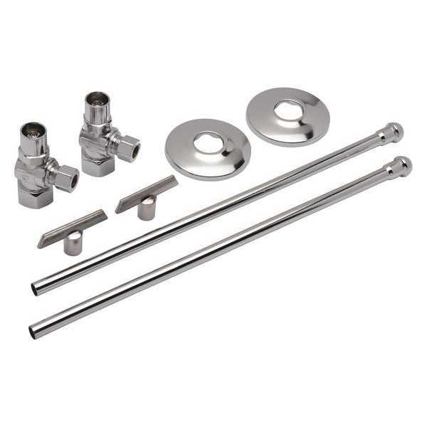 Angle Stop Valve, Chrome, 2-3/4 in. L