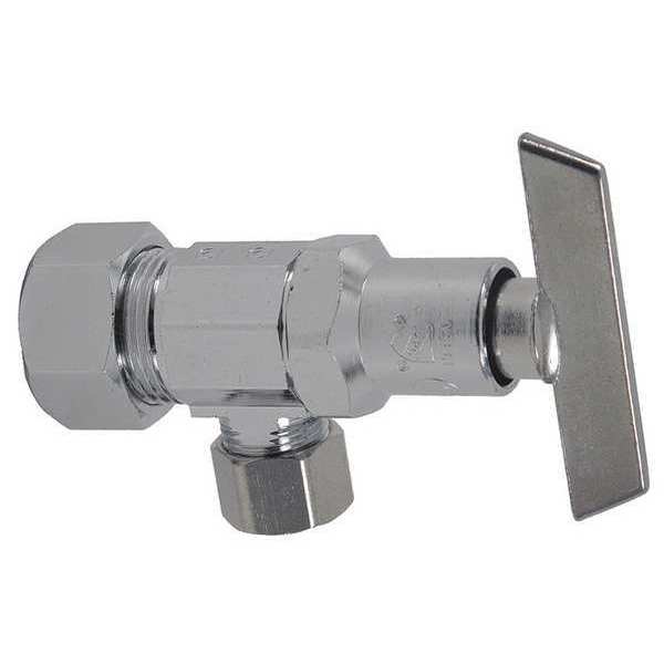 Angle Stop Valve, 2-3/4 in. L, Brass