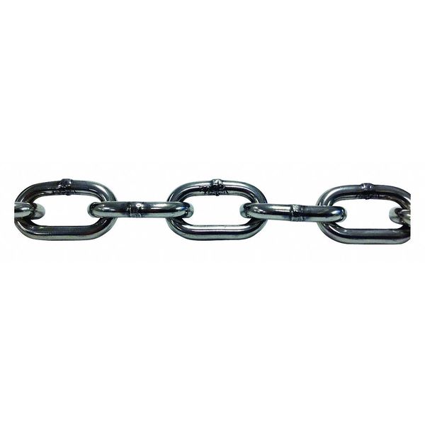 Chain, 25 ft. L, Trade Size 3/16 in.