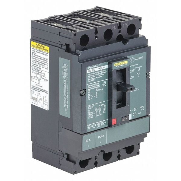 Molded Case Circuit Breaker, 90, 600VAC, 3 Pole, Unit Mount Lug Mounting Style