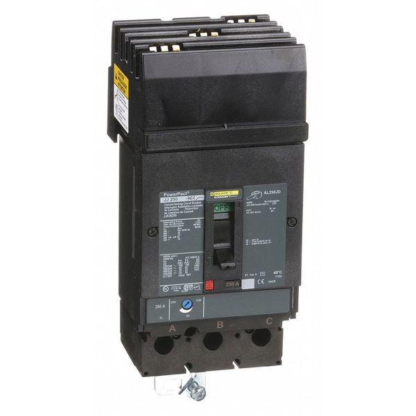 Molded Case Circuit Breaker, 250, 600VAC, 3 Pole, I-Line Bracket Mounting Style, JJ Series