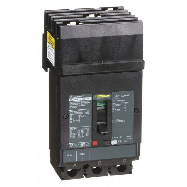 Molded Case Circuit Breaker, 30, 600VAC, 3 Pole, I-Line Bracket Mounting Style