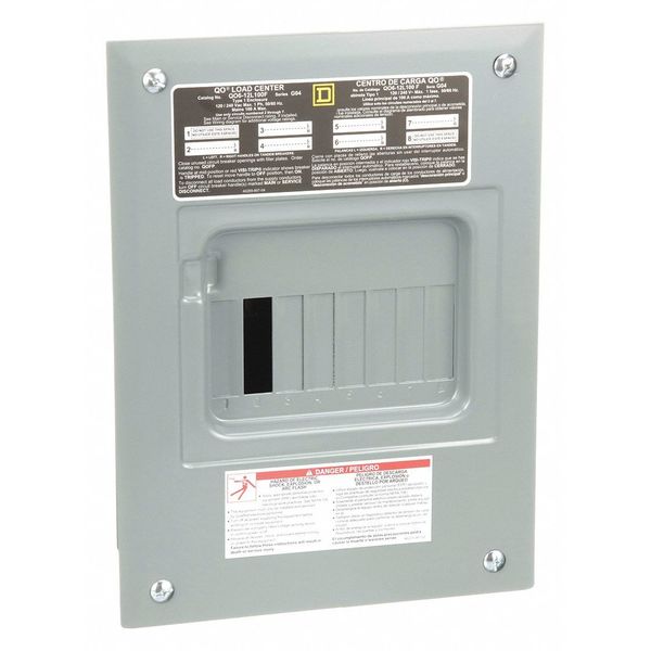 Load Center, 6 Spaces, 100 Amps, 240V, QO Circuit Breaker Type