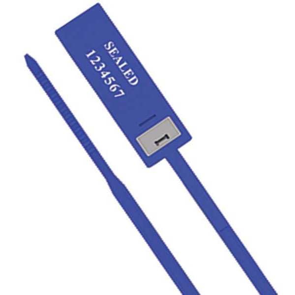 Pull-Tight Seals, Blue, Plastic, PK100