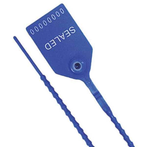 Pull-Tight Seals, Blue, Plastic, PK100