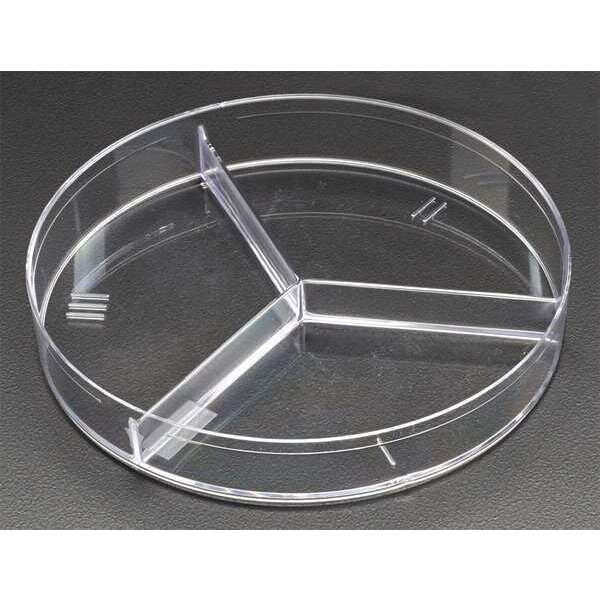 Petri Dish, Polystyrene, 15mL, 3 Well, PK500