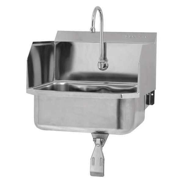 Hand Sink, 18 in. W, Single Knee Pedal