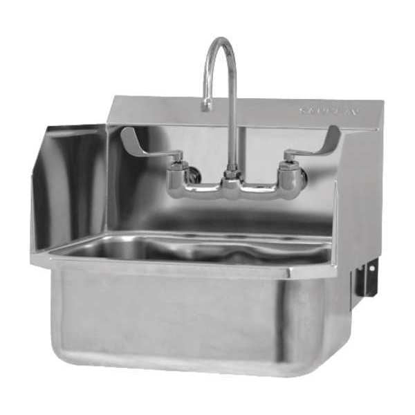 Hand Sink, 19 in.L, SS, Wrist Blade Handles
