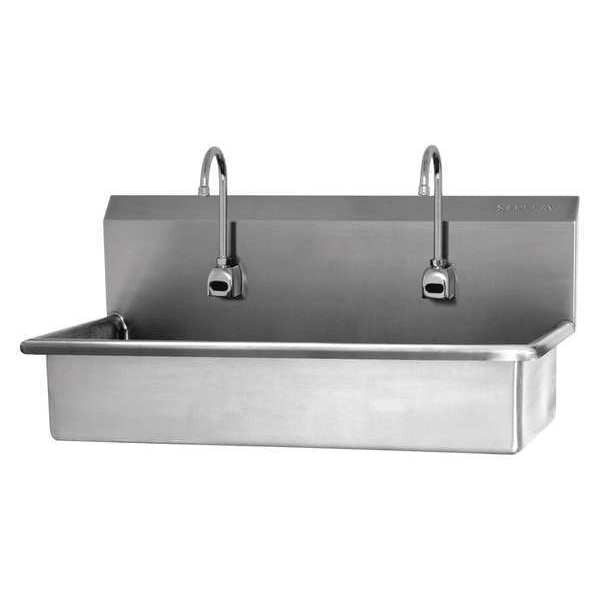 Wall Mount, 2 Hole, AC Sensor, Stainless, Wash Station