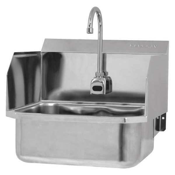 Hand Sink, 19 in. L, SS, Battery Sensor
