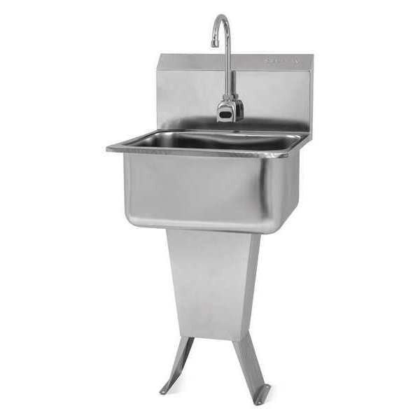 Hand Sink, 19 in. L, Double Foot Pedal