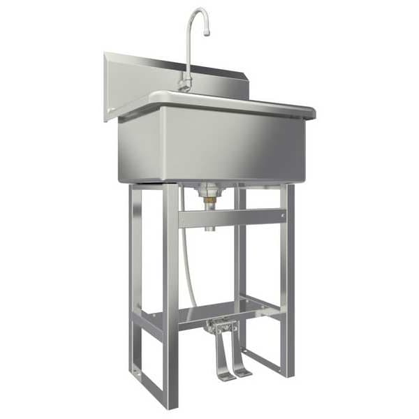 20 in W x 25 in L x 45 1/2 in H, Floor, Scrub Sink