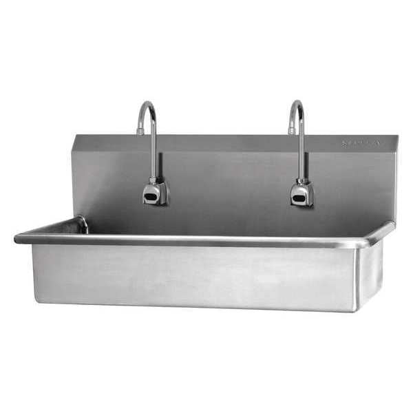 Wall Mount, 2 Hole, Battery Sensor, Stainless, Wash Station
