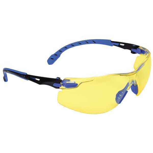Safety Glasses, Wraparound Amber Polycarbonate Lens, Anti-Fog