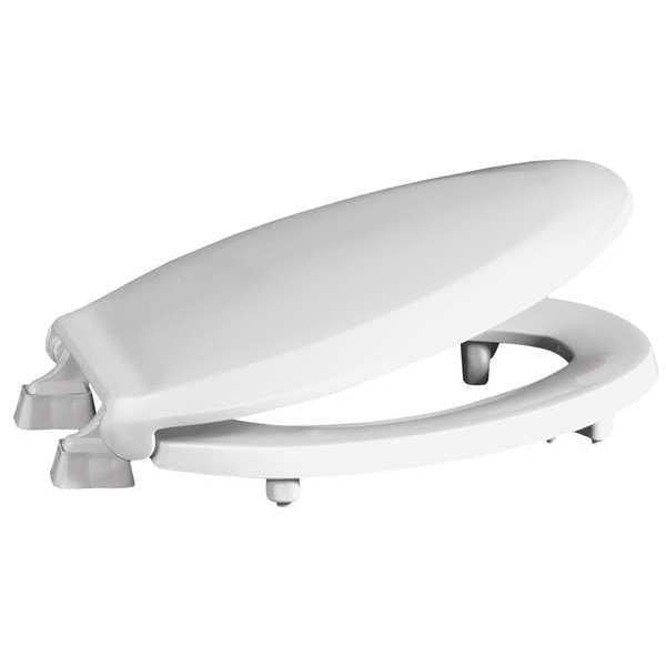 Toilet Seat, With Cover, Plastic, Elongated, White