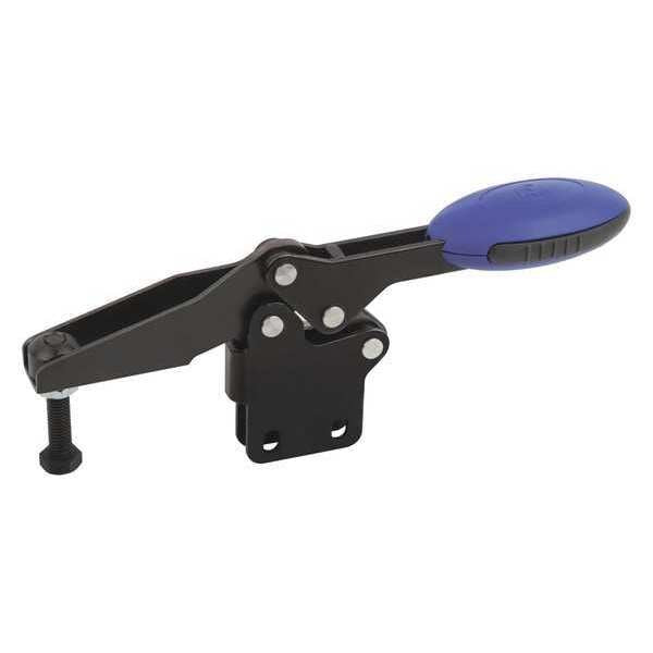 Toggle Clamp Horizontal, Foot Vert. F1=1350, Clamping Spindle M06X35, Steel, Blue