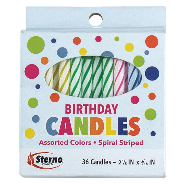 Birthday Candles, Wax, 2-1/4