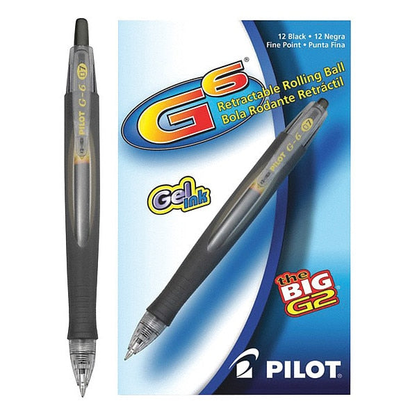 Gel Pen, Fine 0.7 mm, Black PK12