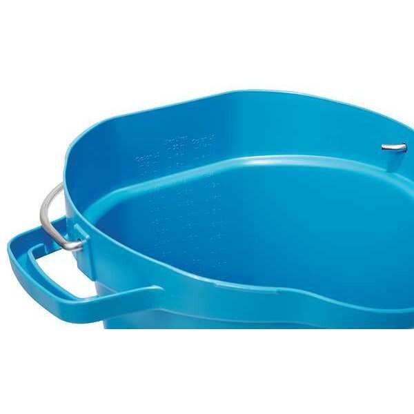 5 gal. Round Hygienic Bucket, 15 in H, 14 1/8 in Dia, Blue, polypropylene